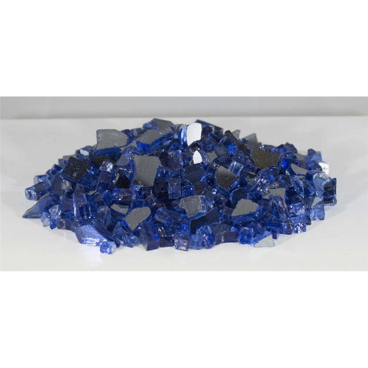 Firegear GRL-COBALT-10 cobalt reflective fire glass 1/2 to 3/4 inch 10 lb bag