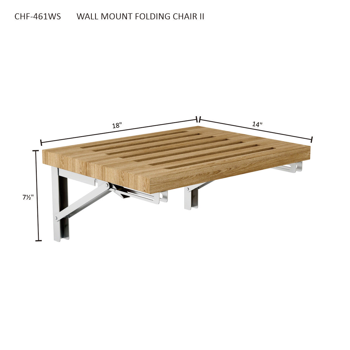 Anderson Teak Wall Mount Folding Chair II