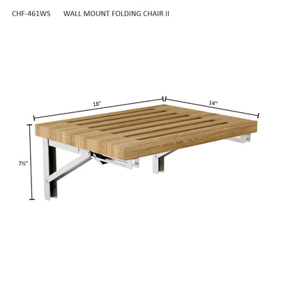 Anderson Teak Wall Mount Folding Chair II