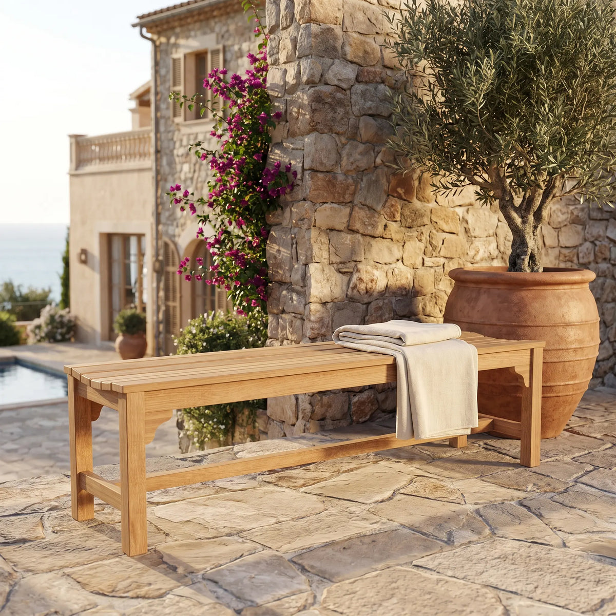 Anderson Teak Hampton 3-Seater Backless Bench