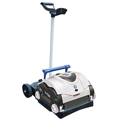 Hayward SharkVac robotic pool cleaner with rolling storage caddy