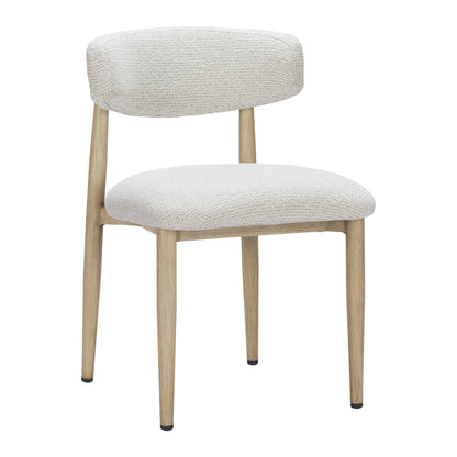 Bege Outdoor Patio Dining Chair, White