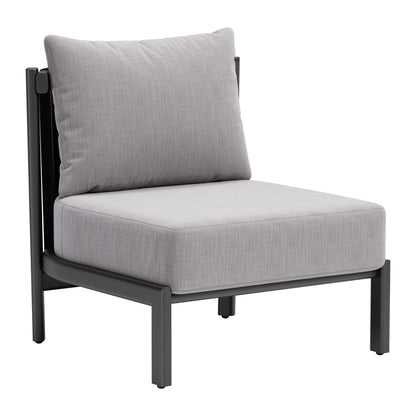 Horizon Outdoor Patio Accent Chair, Gray