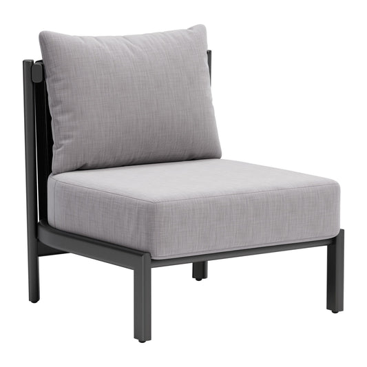 Horizon Outdoor Patio Accent Chair, Gray