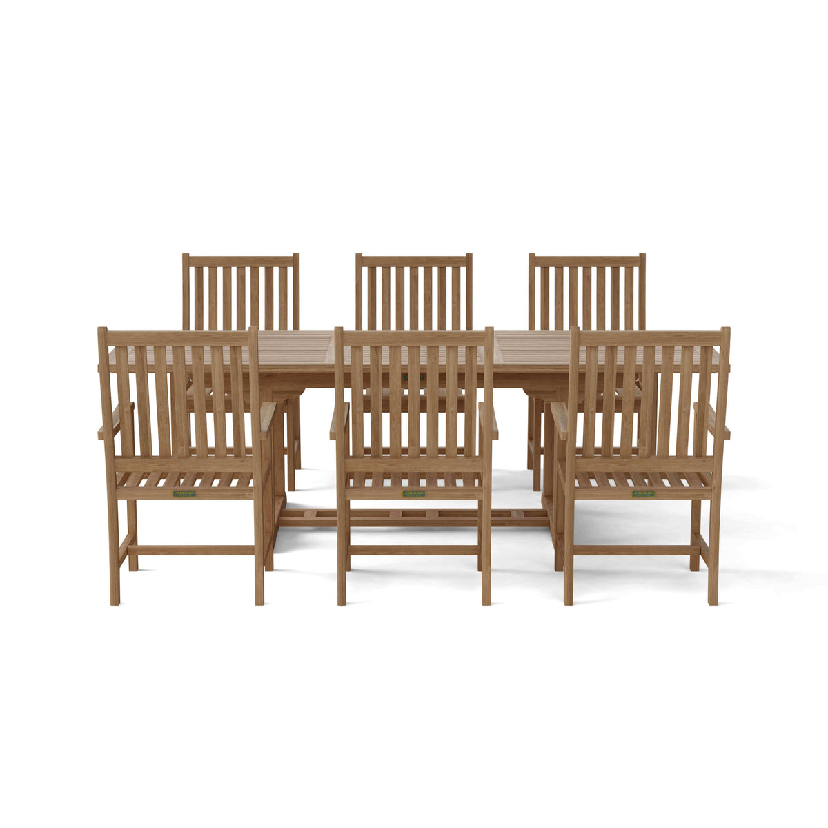 Anderson Teak Bahama Wilshire Armchair 7-Piece Extension Dining Set