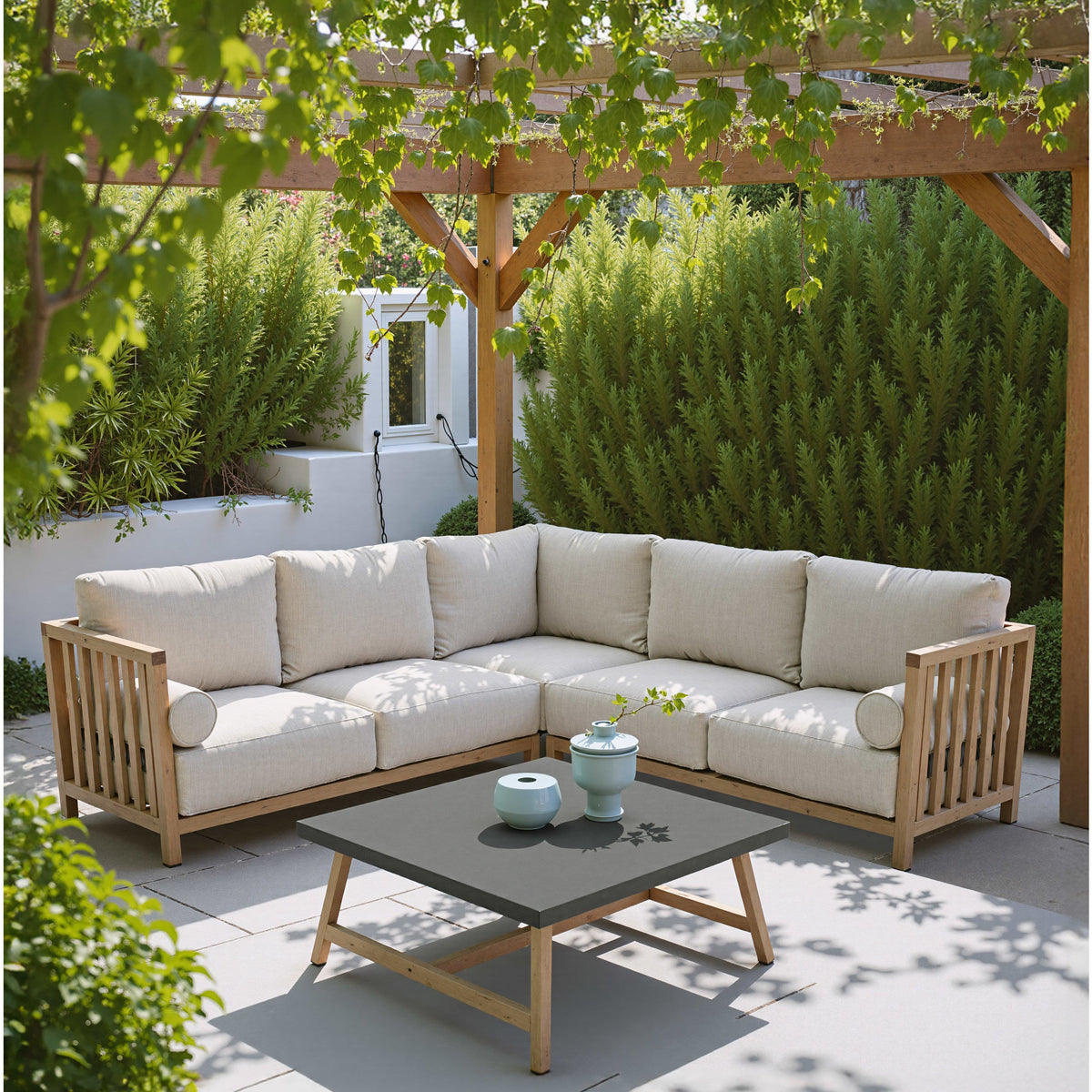 Kert Outdoor Patio Coffee Table, Gray