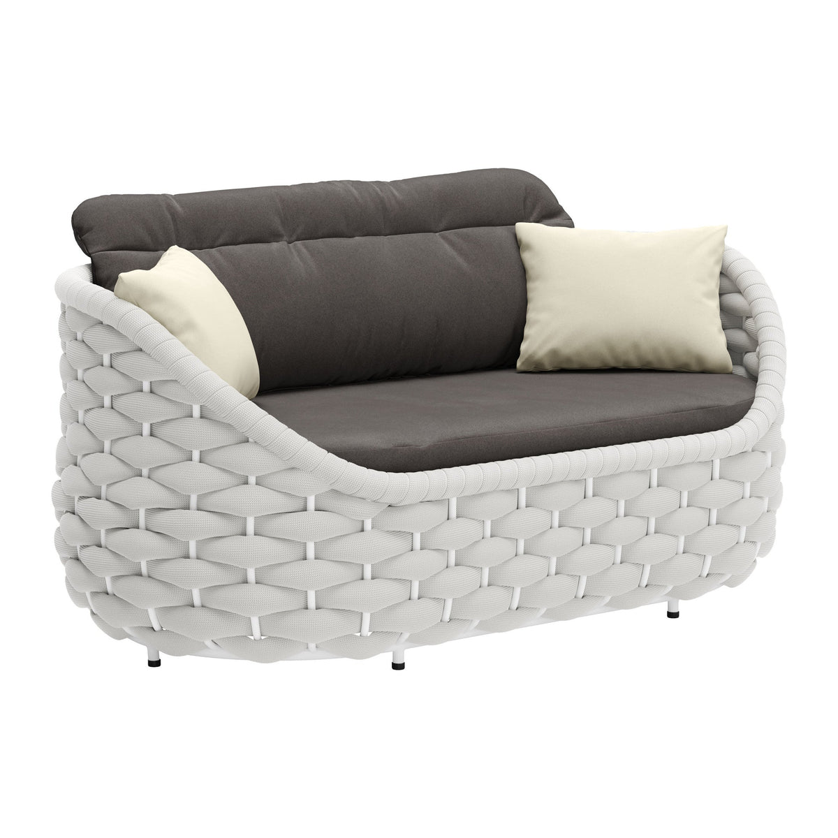 Coral Reef Outdoor Patio Loveseat, Gray