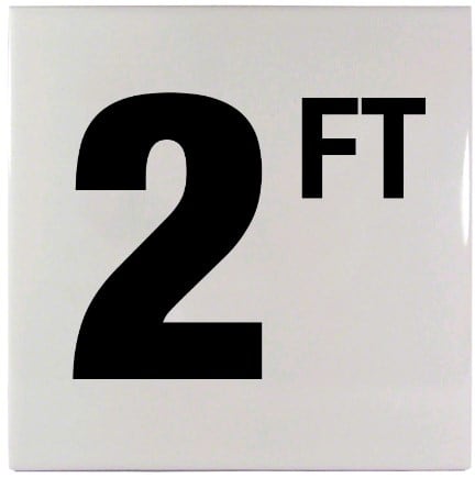 Inlays 2 W/Ft Depth Marker-Ceramic , 2FT SM | C610020