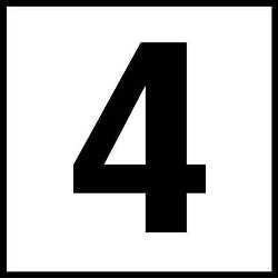 Inlays 4 (Number Only) Depth Marker , 4 SR | C621040