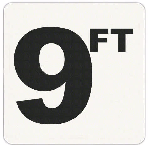 Inlays 9Ft Vinyl Depth Marker | V620090
