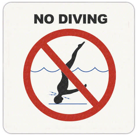 Inlays No Dive Stick On Vinyl Marker 6" | V621500