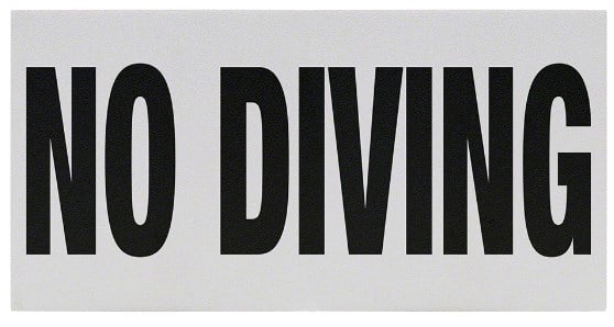 Inlays No Diving Words (4" Letters)-1 , SR | C621700