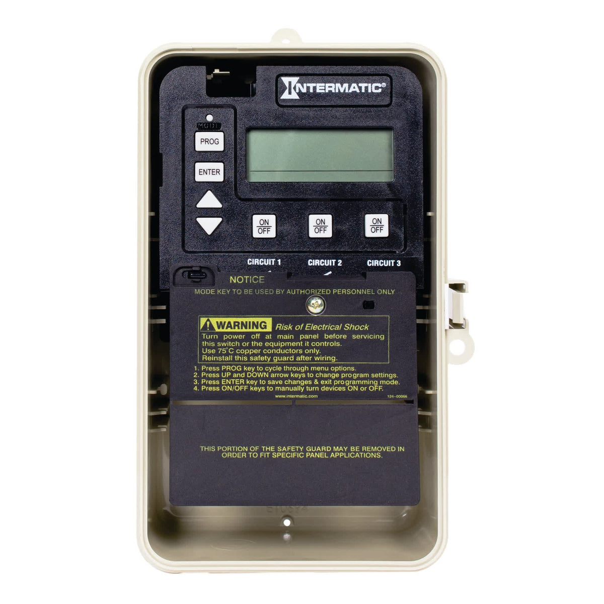 Intermatic Digital Timer, 3 Circuit, Outdoor Enclosure, model PE153P