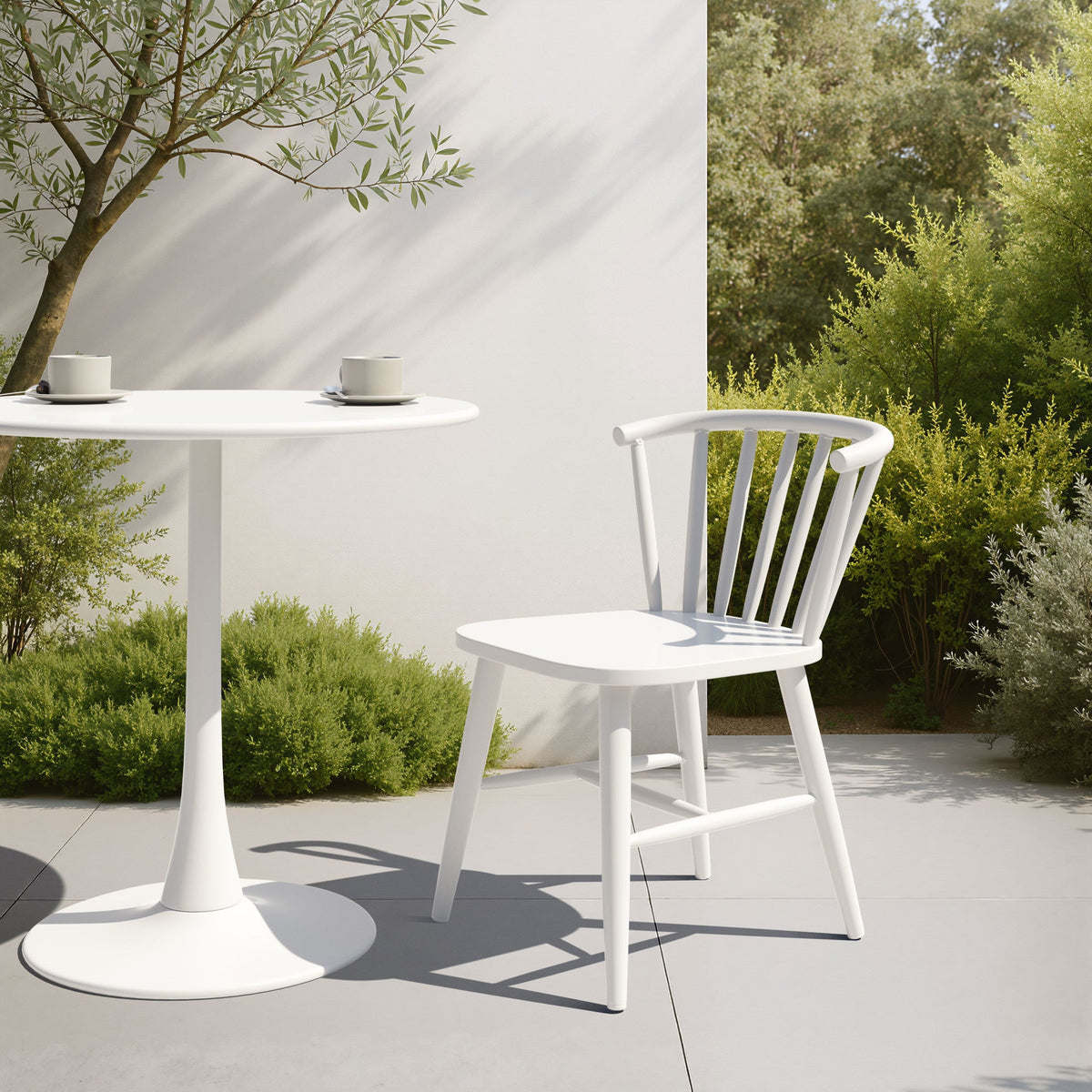 Shio Outdoor Patio Dining Chair, White