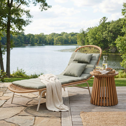 Skim Outdoor Patio Chaise Lounge, Multicolor