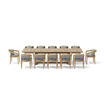 Anderson Teak Toscana 13-Piece Extension Table Set