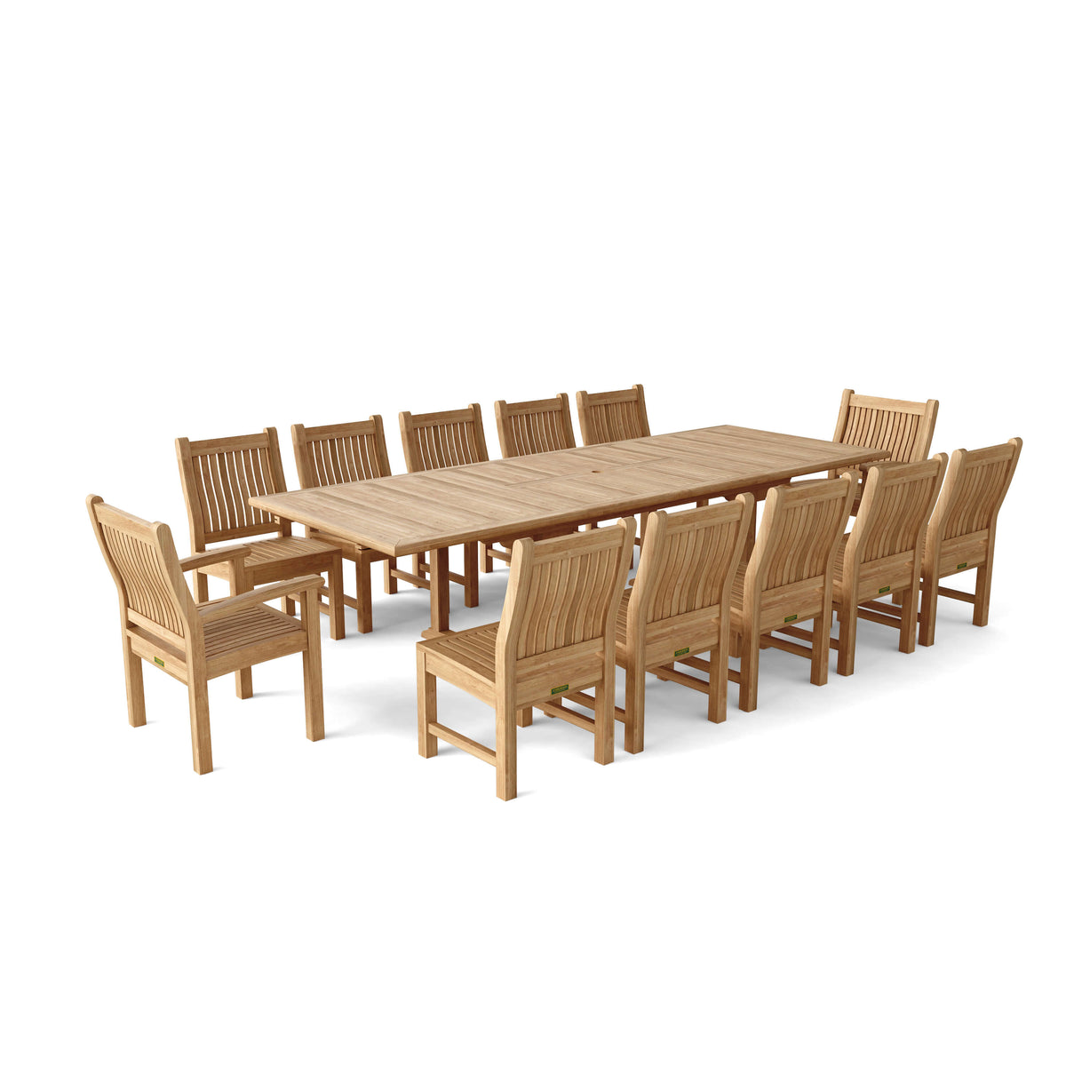 Anderson Teak Valencia Sahara 13-Piece Rectangular Dining Set