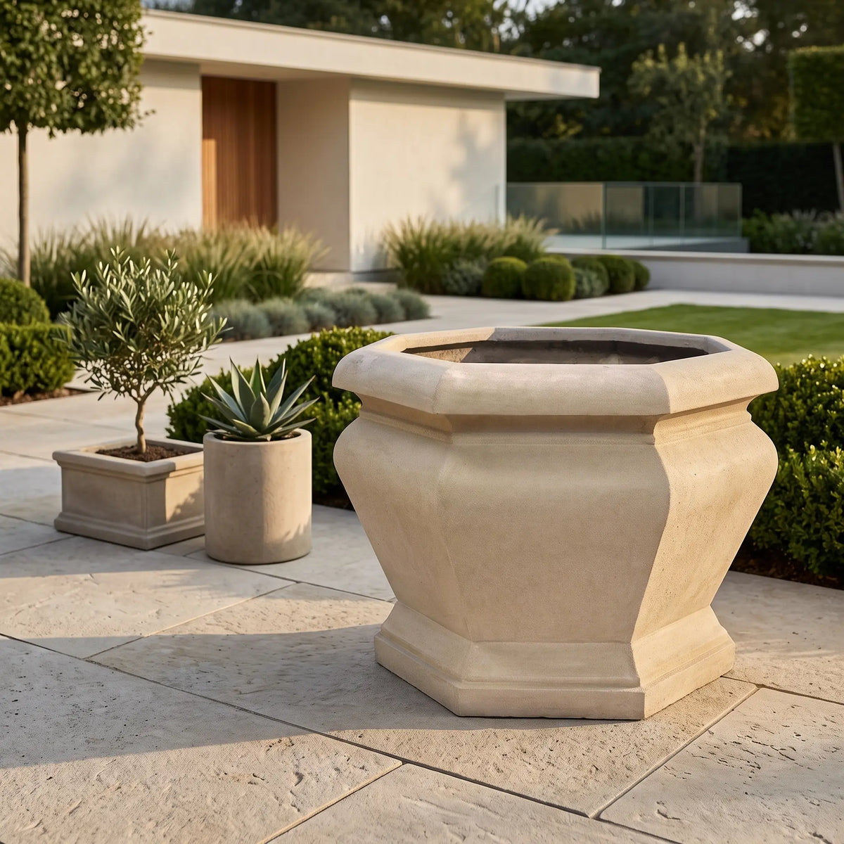 Anderson Teak Jardienere Large Octagonal Planter
