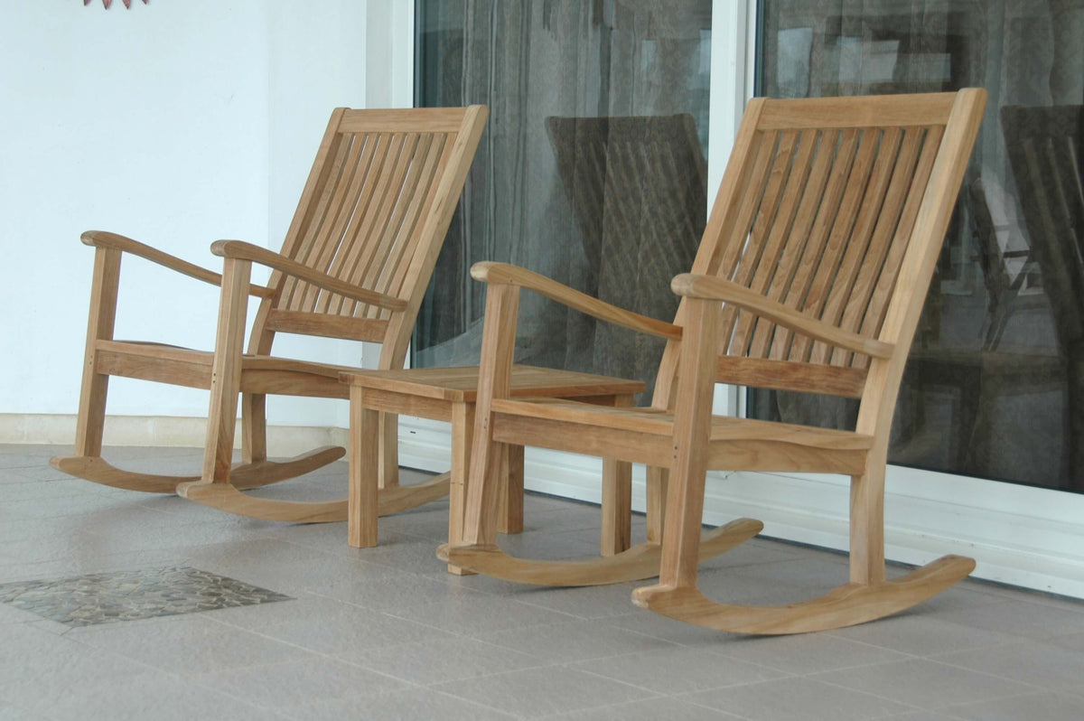 Anderson Teak Del-Amo Bahama 3-Piece Set with Square Side Table