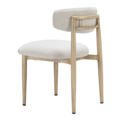 Bege Outdoor Patio Dining Chair, White