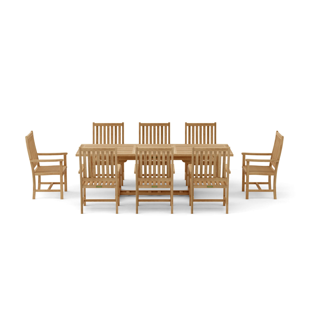 Anderson Teak Bahama Wilshire Armchair 9-Piece Extension Dining Set