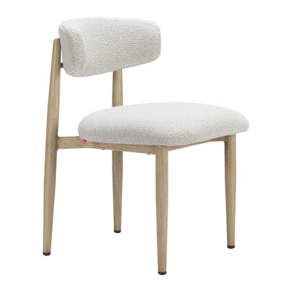 Bege Outdoor Patio Dining Chair, White