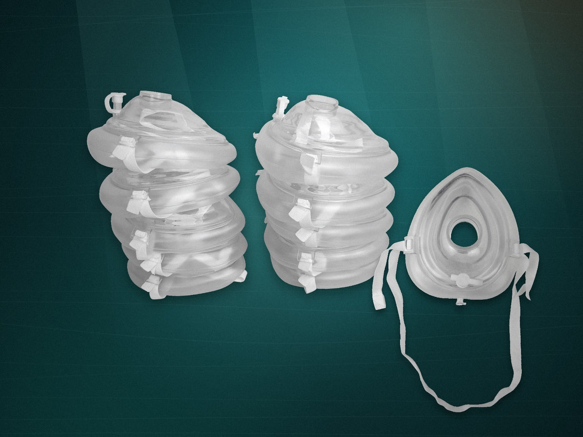 CPR pocket masks, bag valve masks and AED cabinets