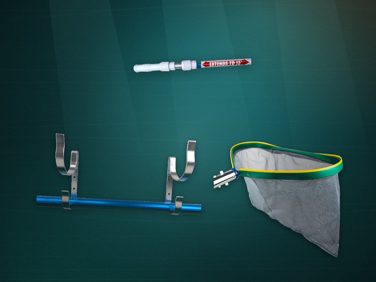 Commercial pool brushes, vacuum heads and leaf rakes