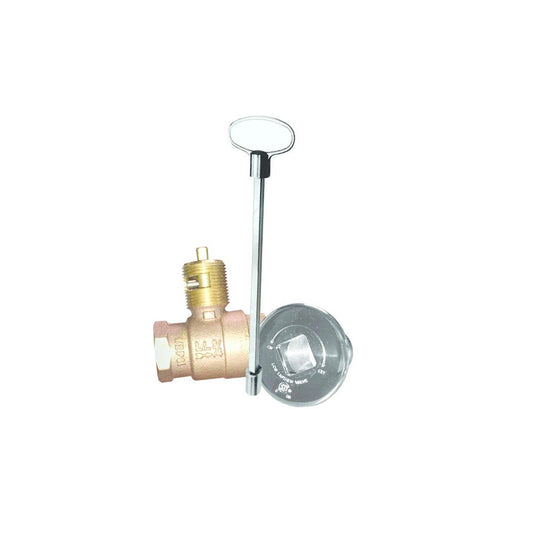 Firegear KV-PC-12 high capacity straight key valve polished chrome