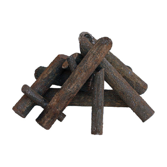Firegear L-IW-MED 11-piece medium Ironwood steel log set
