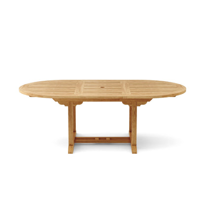 Anderson Teak Bahama Sahara Side Chair 7-Piece 87" Oval Dining Set