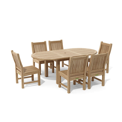 Anderson Teak Bahama Sahara 7-Piece 96" Rectangular Dining Set