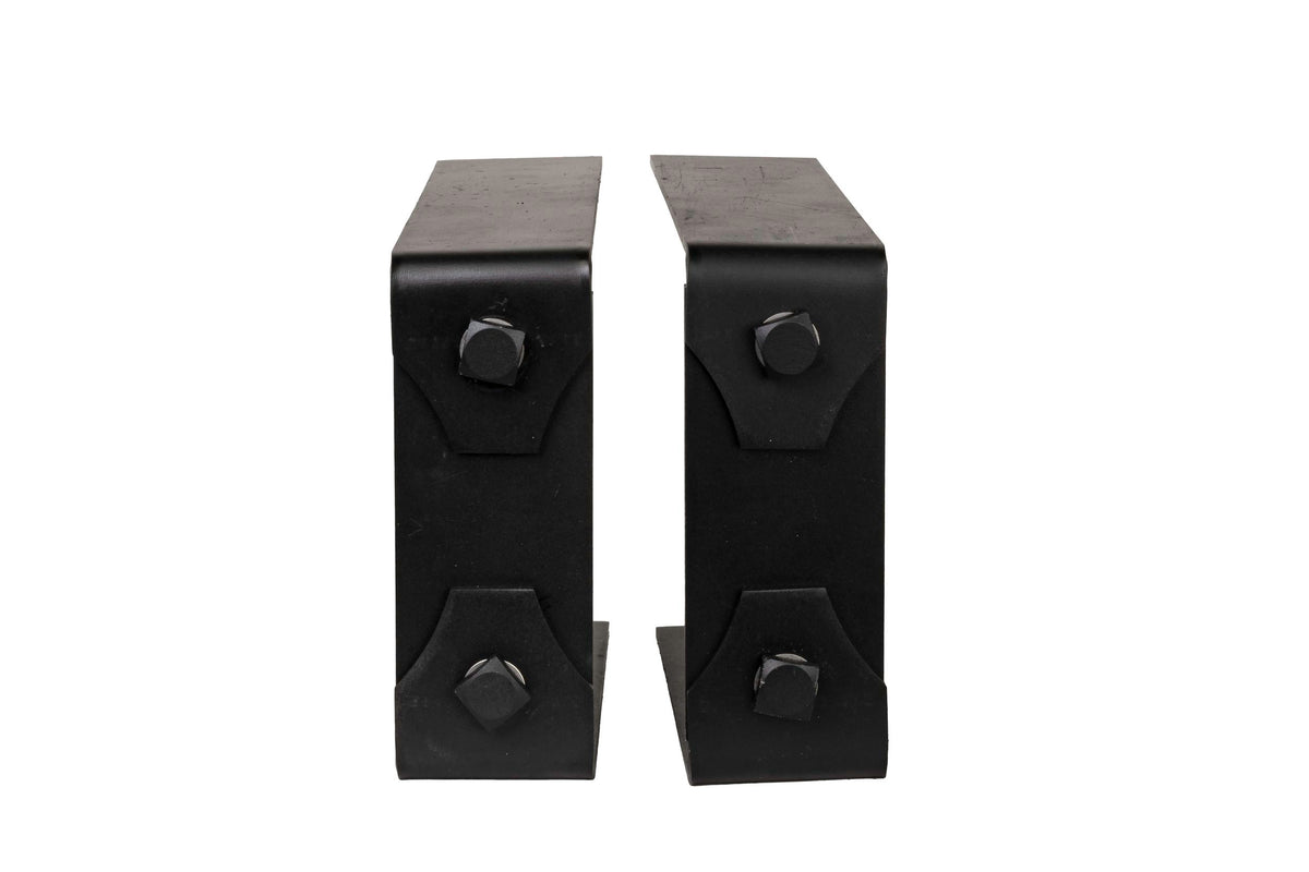 Lexington Hearth decorative mantel bracket trim in Black, front view