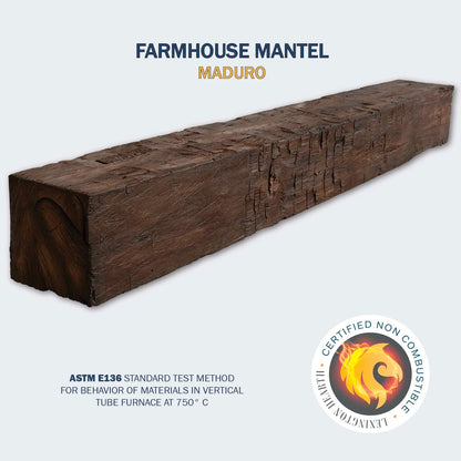 Lexington Hearth Farmhouse non-combustible beam mantel