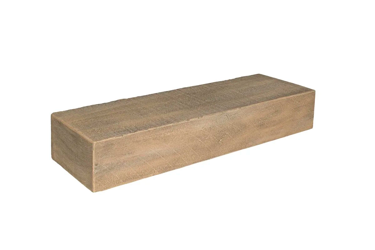 Lexington Hearth Flat Sawn Beam 24 inch mantel extension in Pale Honey