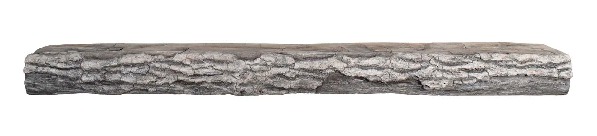 Lexington Hearth Half-Round Sleeper mantel in Weathered Grey, front view