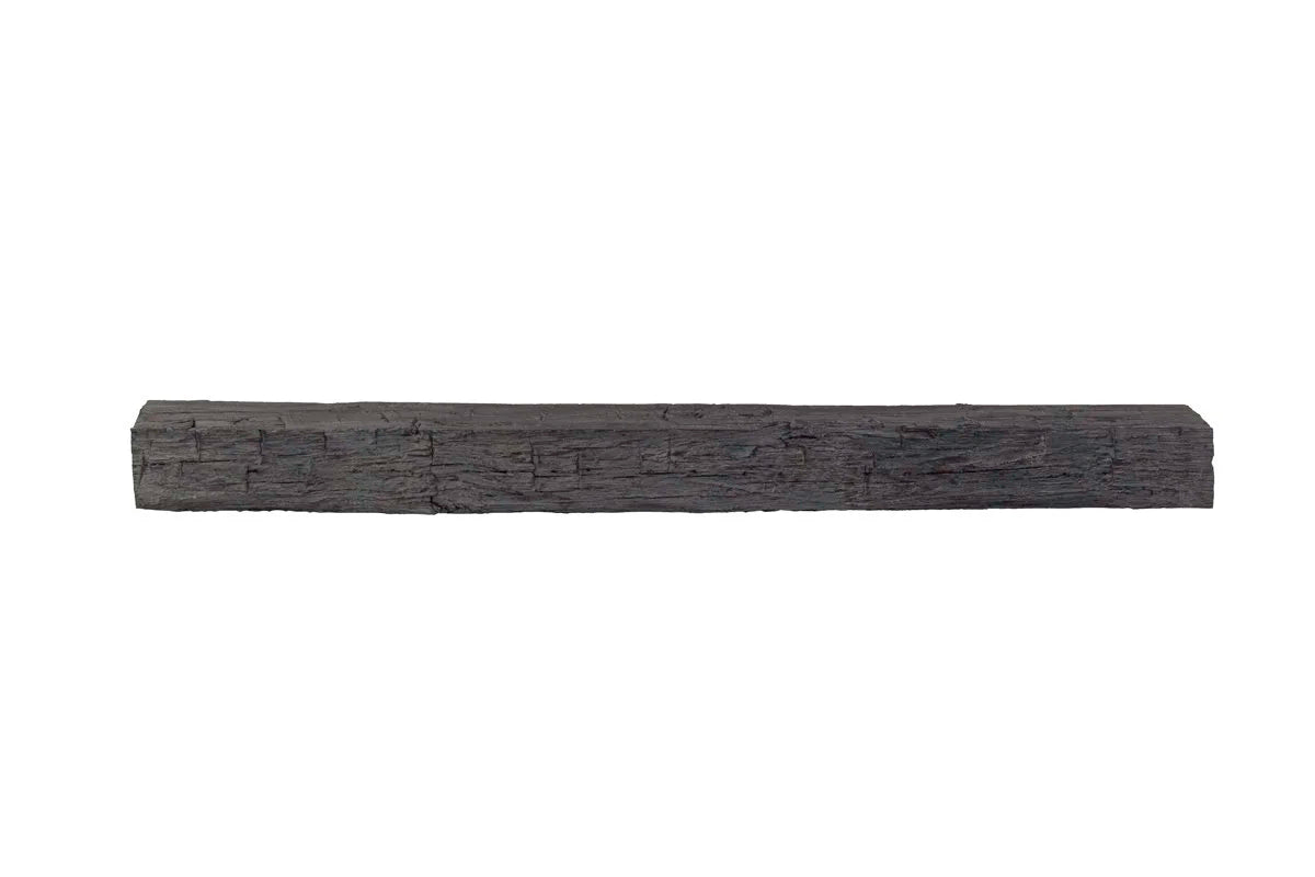Lexington Hearth Hayloft Beam mantel in Eclipse, front view