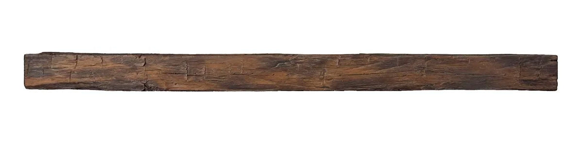 Lexington Hearth Hayloft Beam mantel in Maduro, front view