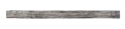 Lexington Hearth Hayloft Beam mantel in Weathered Grey, front view