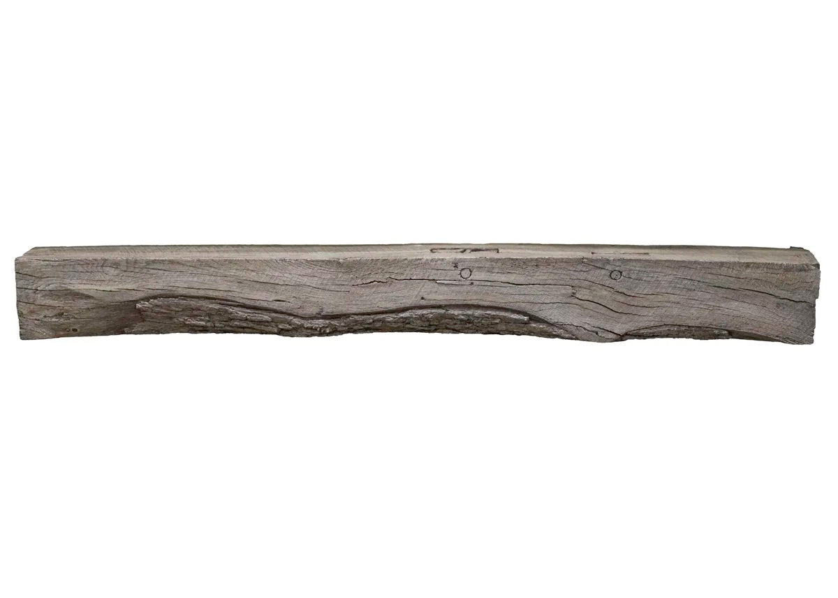 Lexington Hearth Rickhouse mantel in Weathered Grey, front view
