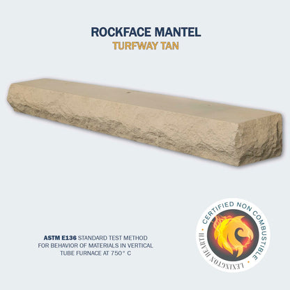 Lexington Hearth Rockface mantel in Turfway Tan