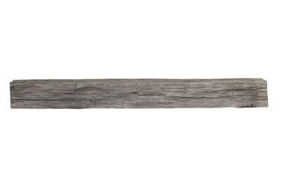 Lexington Hearth Tobacco Barn mantel in Weathered Grey, front view