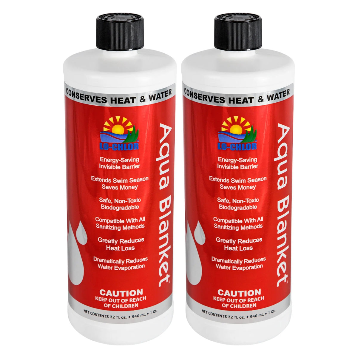 Lo-Chlor Aqua Blanket liquid solar cover 1 qt, 2 pack of two bottles