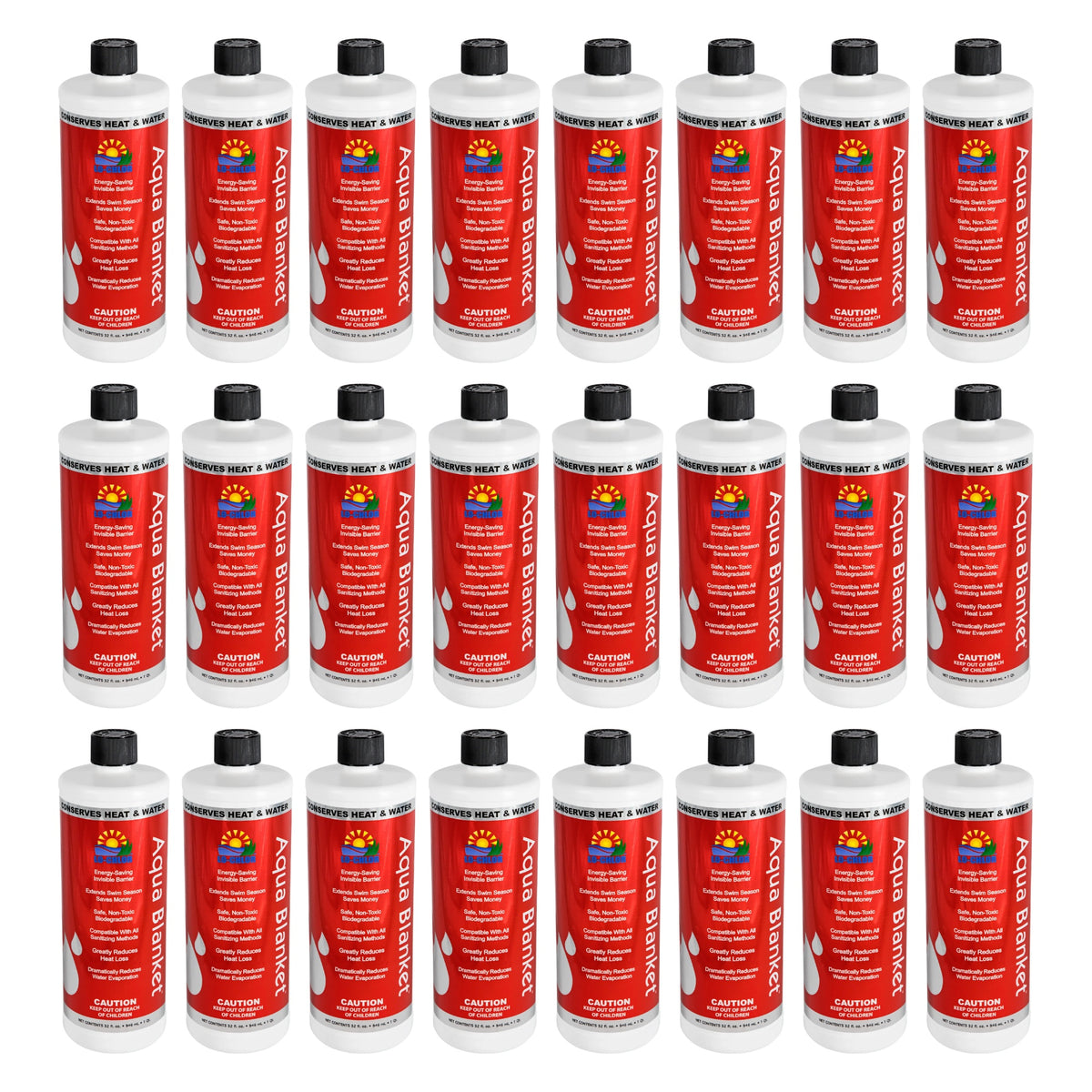 Lo-Chlor Aqua Blanket liquid solar cover 1 qt, 24 pack of twenty four bottles