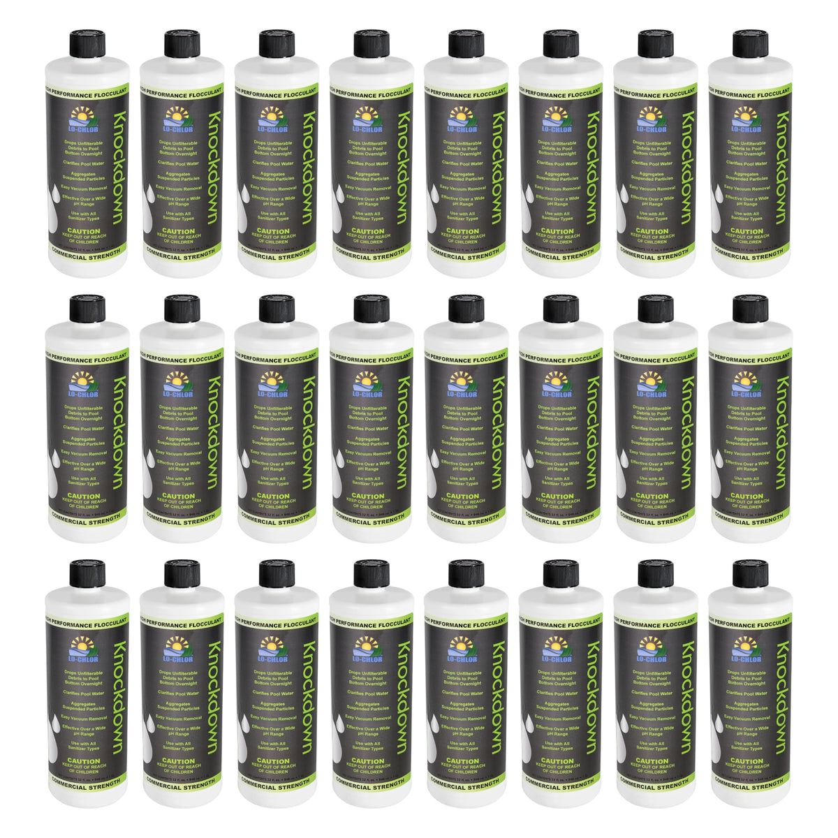 Lo-Chlor Knockdown Flocculant 1 qt, 24 pack of twenty four bottles