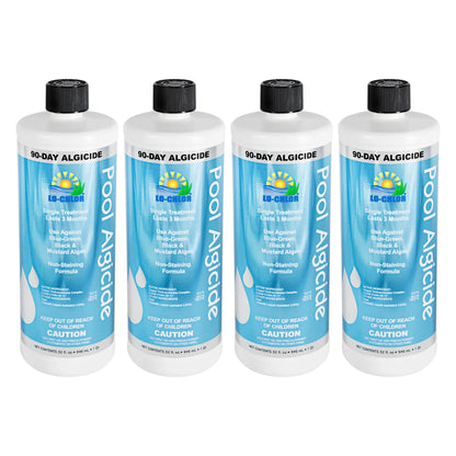 Lo-Chlor 90-Day Pool Algaecide 32 oz, 4 pack of four bottles