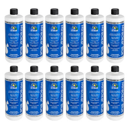 Lo-Chlor Miraclear Blue Clarifier 1 qt, 12 pack of twelve bottles