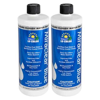 Lo-Chlor Miraclear Blue Clarifier 1 qt, 2 pack of two bottles