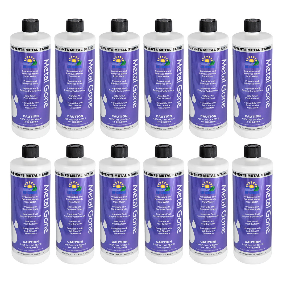 Lo-Chlor Metal Gone 1 qt, 12 pack of twelve bottles