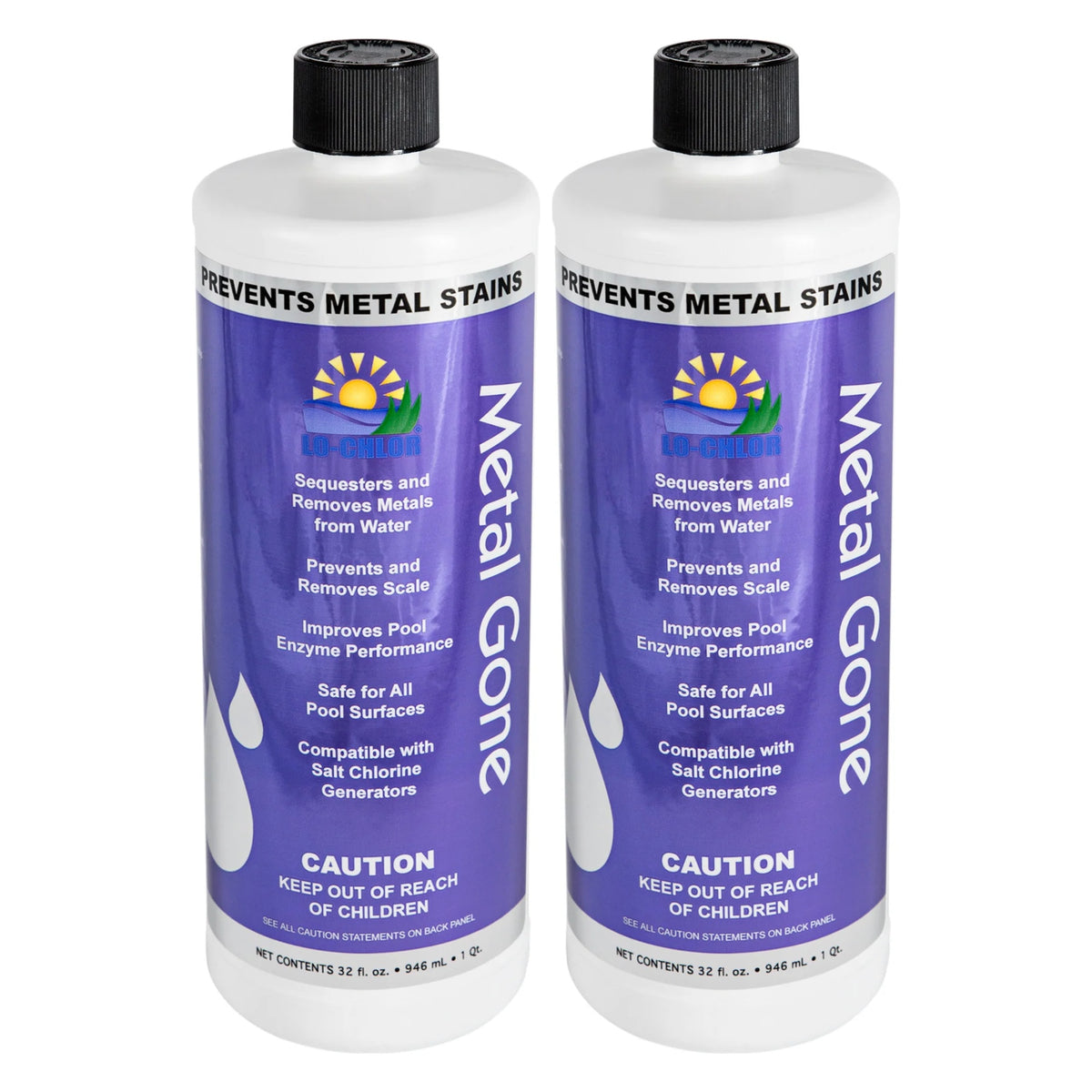 Lo-Chlor Metal Gone 1 qt, 2 pack of two bottles